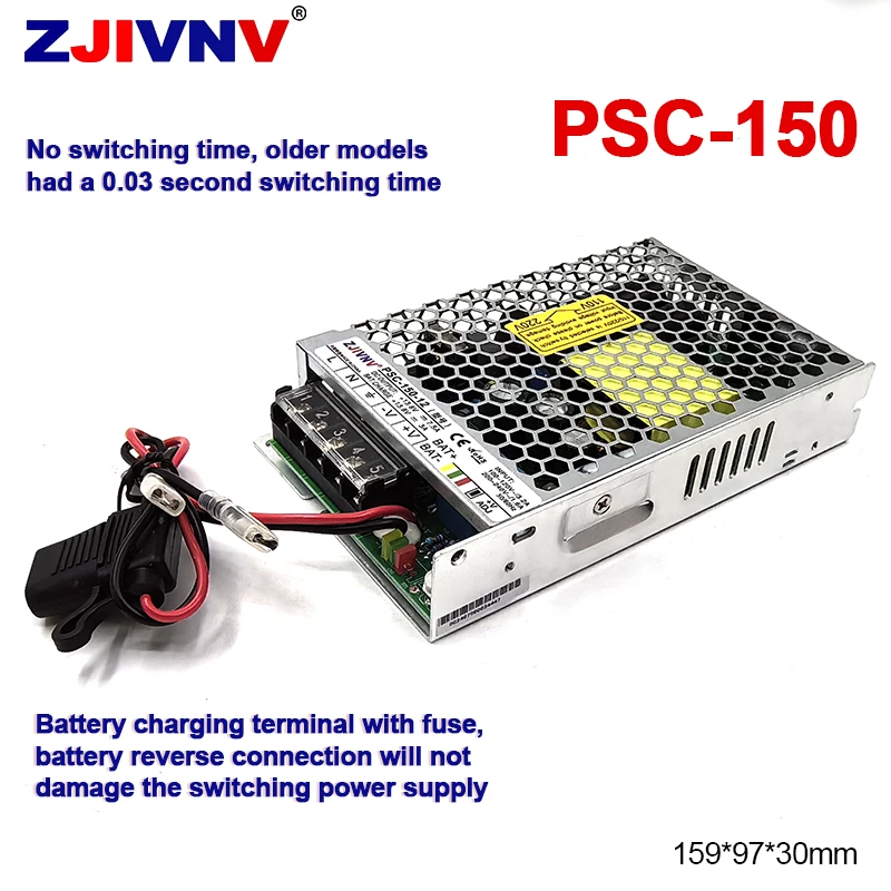 150W Universal AC UPS Charge Function Monitor Switching Power Supply Input 90-264VAC Single Output 12/24VDC 7.5A/4A PSC-150