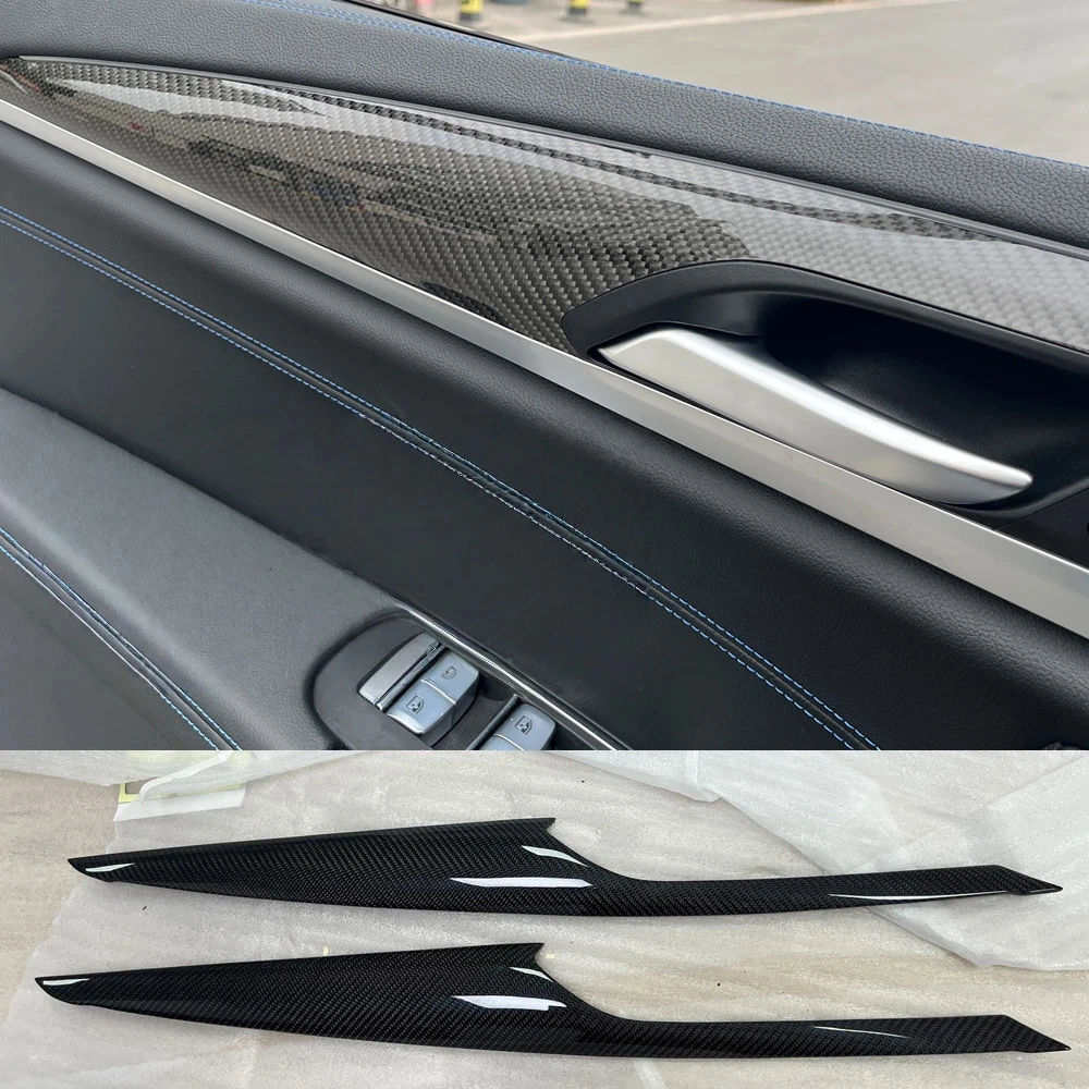 For BMW X3 G01 X4 G02 X3M F97 X4M F98 18-2024 Door Decorative Sills Trim Car  Replacement Interior Accessories Real Carbon Fiber