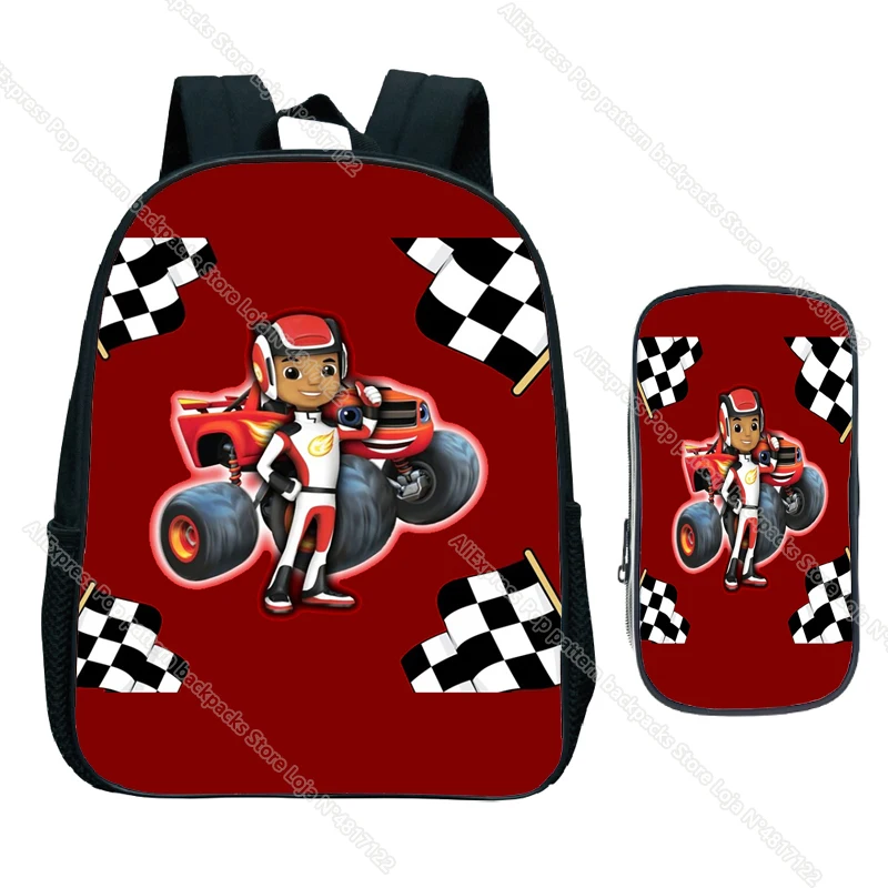 Blaze and the Monster Machines School Bag 2pcs Blaze Car Children Nursery Backpack Boy Girl Kids Toddler Rucksuck Baby Gift