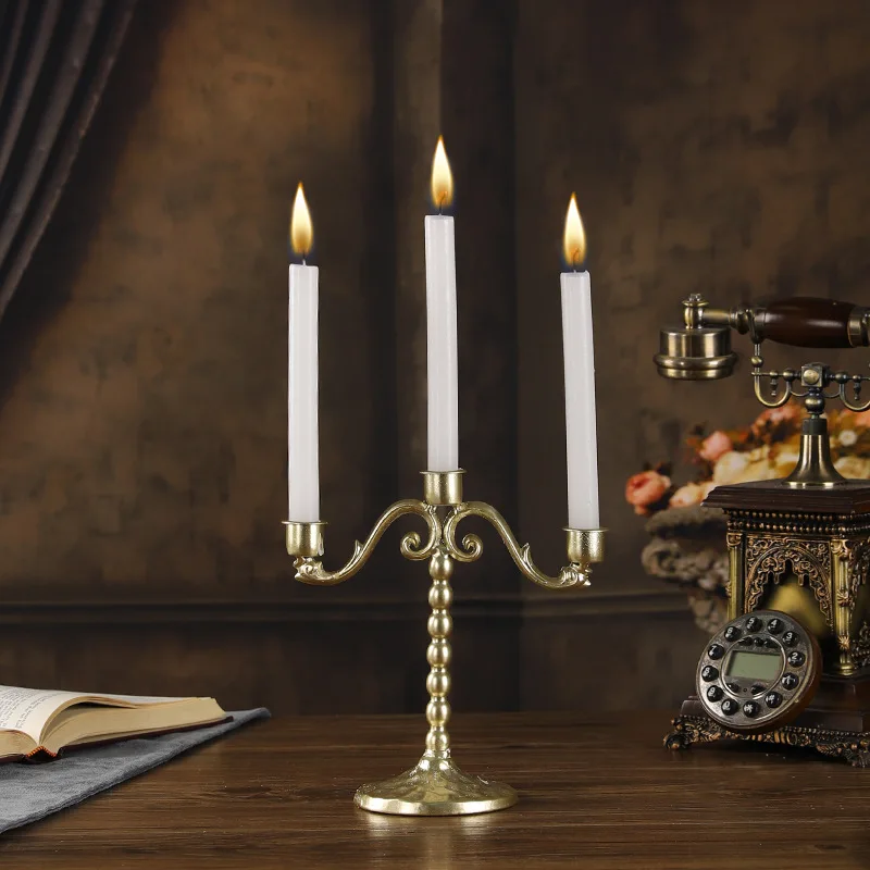 Minimalist Metal Candle Holder Luxury Tall Candlestick Romantic Dinner Decor Aroma Candle Stand Home Table Wedding Prop