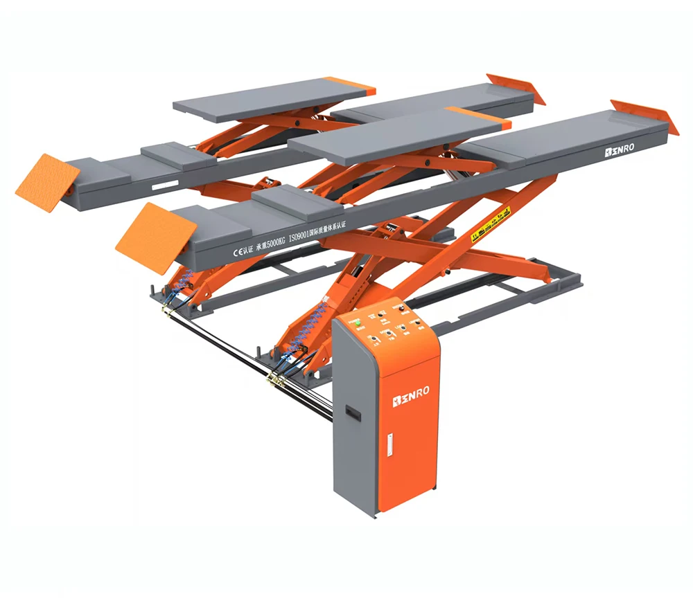 Space-Efficient Scissor Lift Compact Garage Layouts Alignment Scissor Lift Four Wheel Aligner Vehicle Scissor Lift