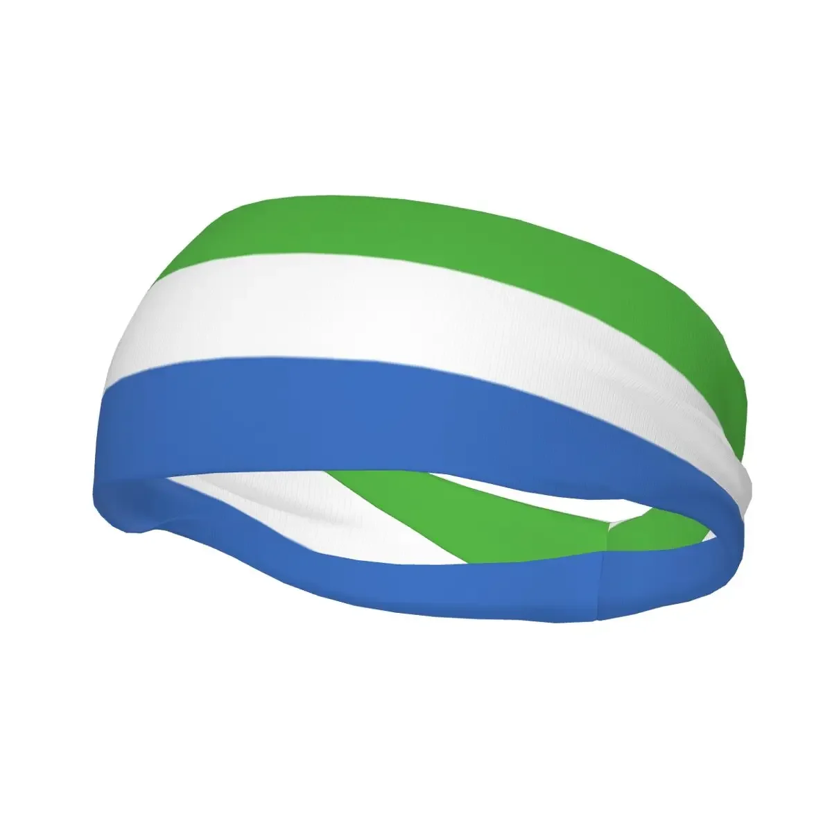 Custom Sierra Leone Flag Sport Headbands for Women Men Stretchy Moisture Wicking Gym Sweatband