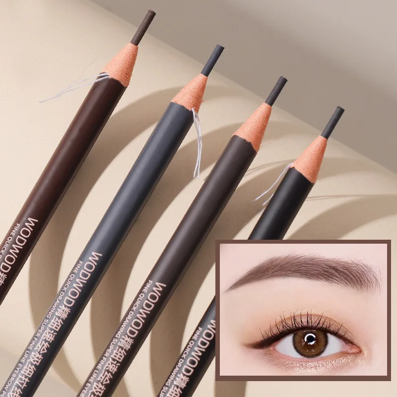 Ultra-fine Eyebrow Pencil Waterproof Sweatproof professional Thin Head Hard Core With Brush Makeup Eyebrow Durable Head