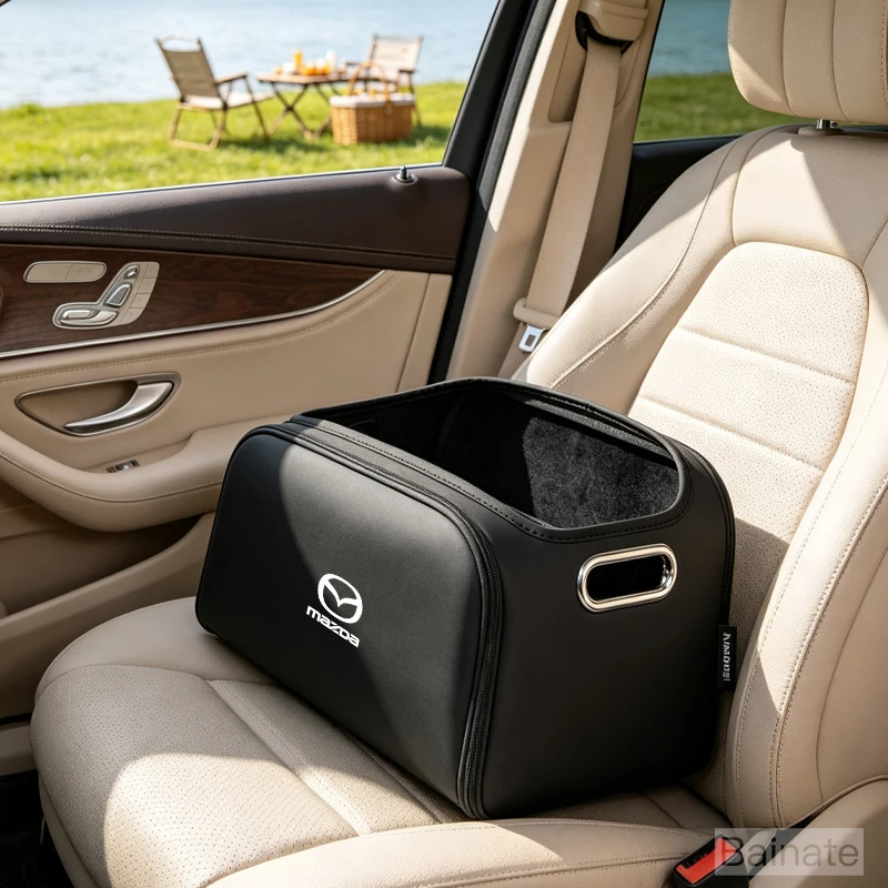 For Mazda 2 3 5 6 Axela Atenza CX-30 CX-5 CX-8 CX-60 CX90, Car Trunk Organizer Storage Box Bag Car Interior Storage Solutions