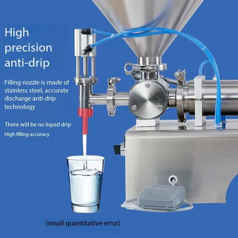 آلة تعبئة المعجون شبه الأوتوماتيكية 10-100 مل لصلصة الجبن والكريمة والكاتشب لتغليف المشروبات في أكياس