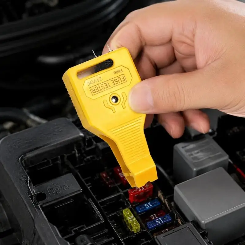 M76E DC24V Automotive Fuses Tester Puller with Probe Pins for Car Electrical Checks, Removal Tasks, and Service Work
