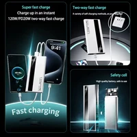 Batterie externe portable de 200000mAh, haute capacité, charge ultra rapide 120W, universelle pour iPhone Samusung 5