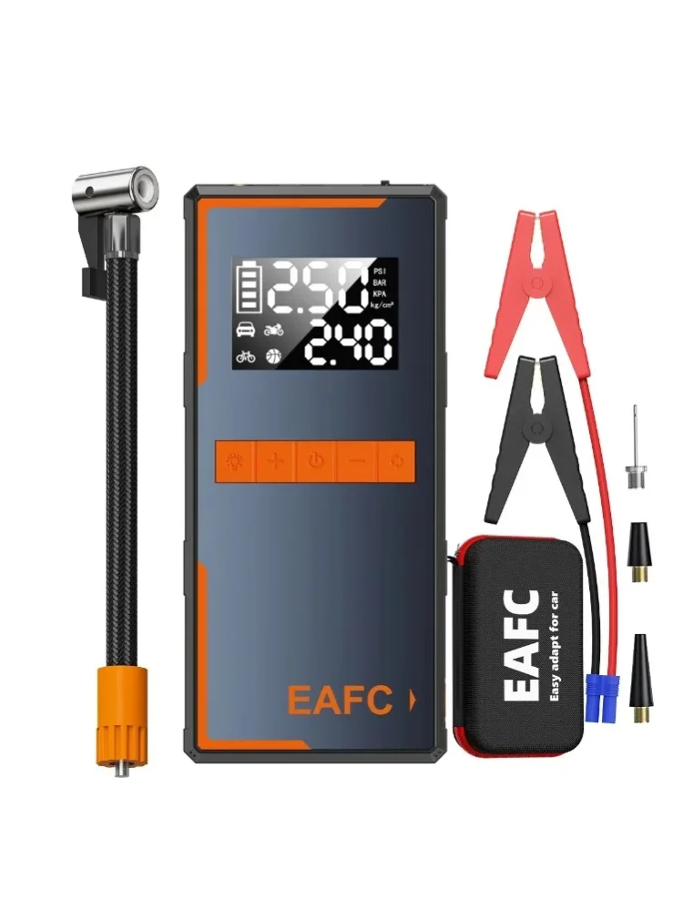 EAFC 4-in-1 Auto-Notfall-Starthilfe 1000A-2000A Spitzenstrom 150PSI Luftpumpe Reifenfüller Powerbank Booster Multifunktionswerkzeug