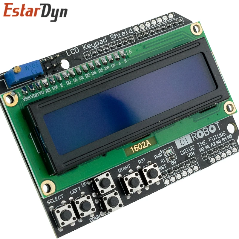 Escudo do teclado do LCD para Arduino, tela azul, exposição do módulo, Arduino, ATMEGA328, ATMEGA2560, framboesa Pi UNO, LCD1602