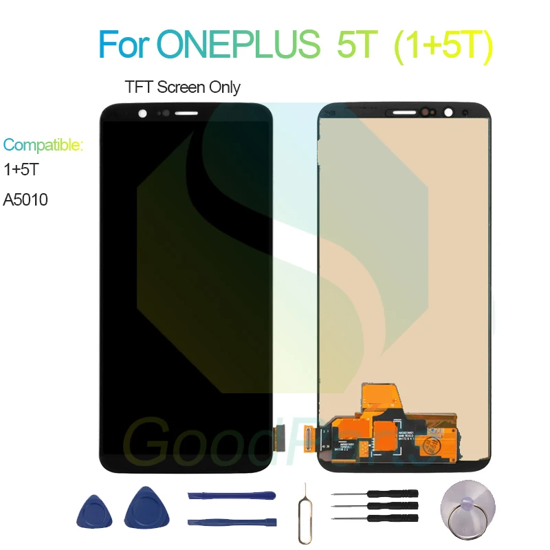 For ONEPLUS 5T Screen Display Replacement 2160*1080 A5010 1+5T LCD Touch Digitizer