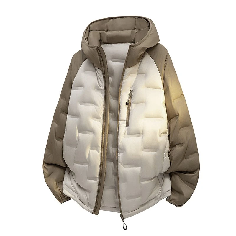 

Fashion Men's Hooded Duck Down Jackets 2025 Autumn Winter Lightweight Warm Puffer Coats Youth Streetwear Windproof Tops Clothing