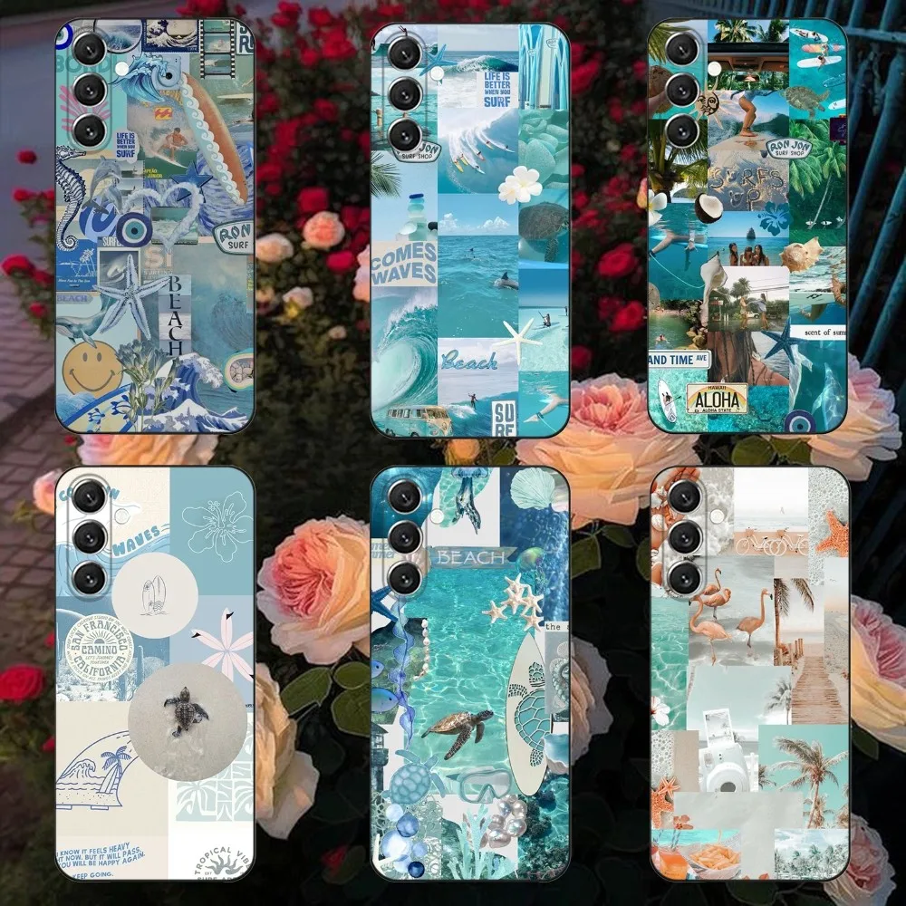 Beach Vibes  Phone Case For Samsung Galaxy A13,A21s,A22,A31,A32,A52,A53,A71,A80,A91 Soft Black Cover