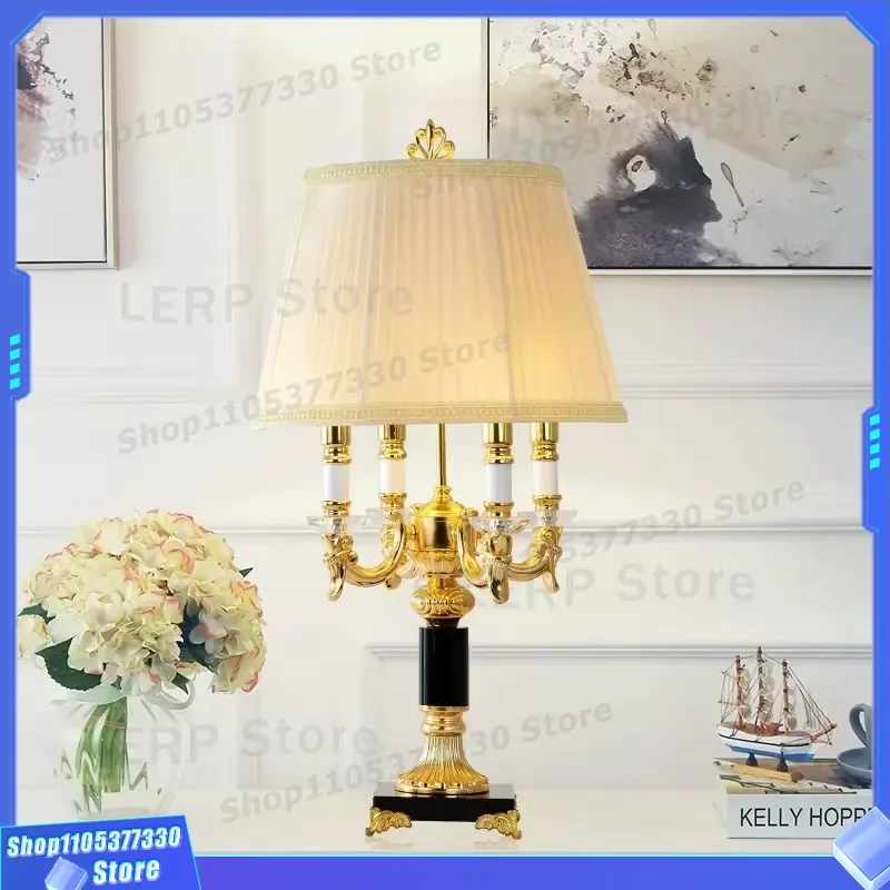 Luxury Crystal Table Lamp Modern LED Bedside Night Light Decorative Reading Lamp for Bedroom Home Candlestick Design Lighting