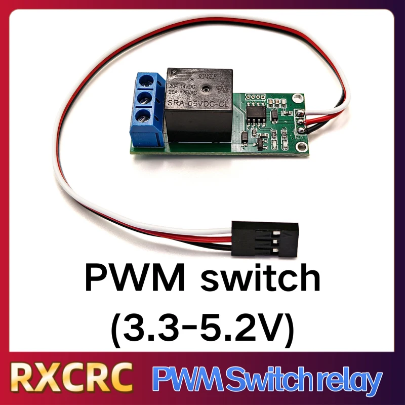 RXCRC 5.8G PWM Switch relay supports a current of 20A FPV Remote control relay PWM switch formodel aircraft and model cars