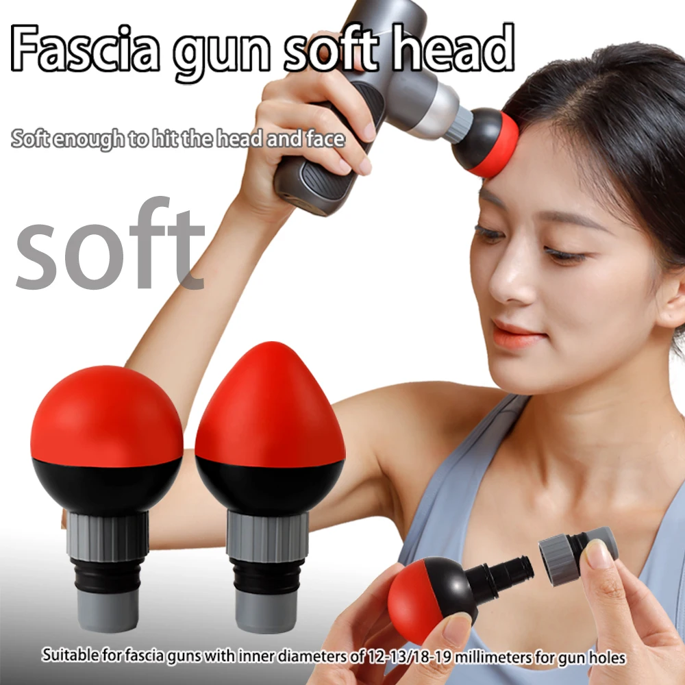 Fascia gun massage head 12mm-18mm caliber universa massage gun accessoriesl silicone soft head for deep tissue muscle relaxation