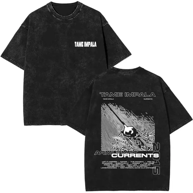 Camiseta con estampado vintage de la popular banda de rock Tame Impala, camiseta retro de moda para mujer