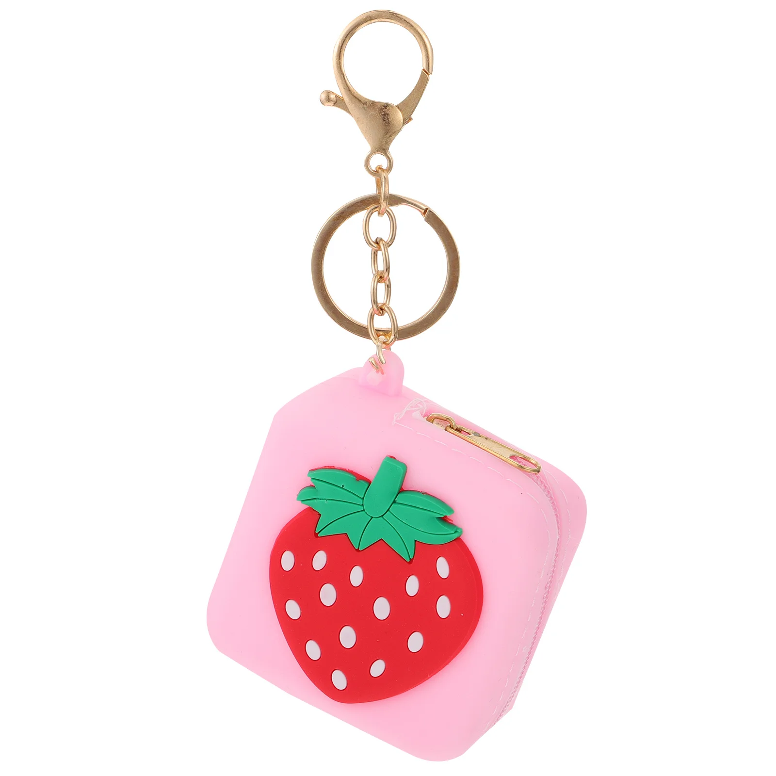 

2Pcs Keychain Coin Purse Silicone Cute Cartoon Storage Bag for Keys Earphones Change Mini Wallet Portable Lovely Organizer