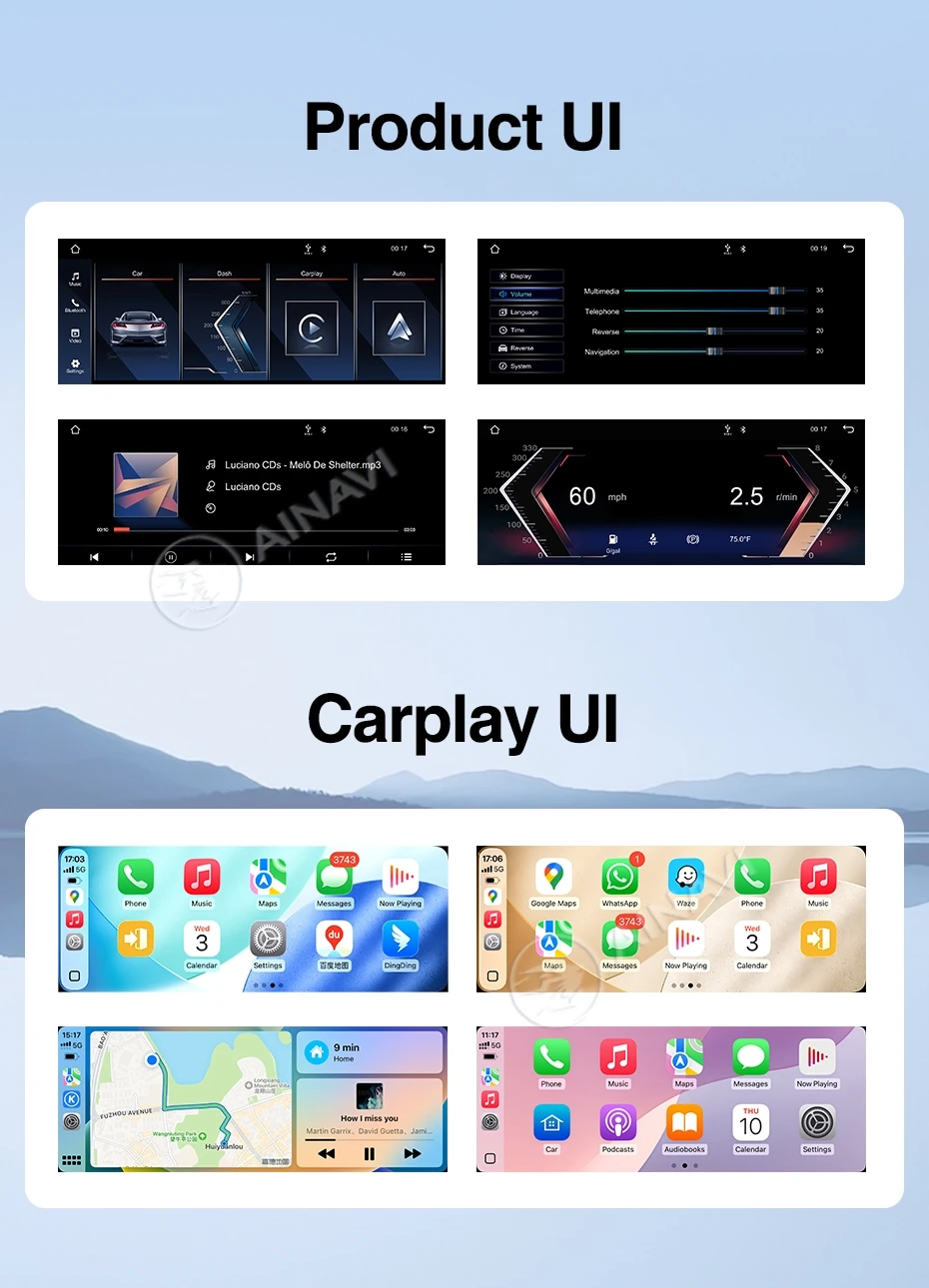 AINAVI Wireless CarPlay Android Auto für BMW 1 2 3 4 Serie F20 F21 F22 F23 F30 F31 F32 F33 F34 F35 F36 NBT 12,3 Zoll Multimedia-Player Infotainment Autoradio Auto-Audio Auto-Display Bluetooth – Detail 14
