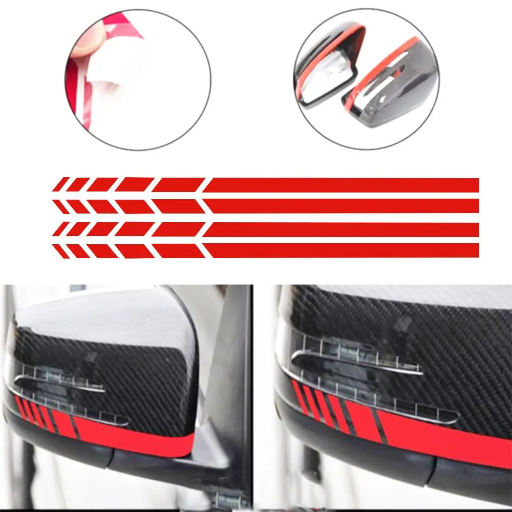 4Pcs/set DIY 20*0.7cm Accessories  Car Decal Stripe Emblem Vinyl  Rearview Side Mirror Sticker  For Benz Mercedes