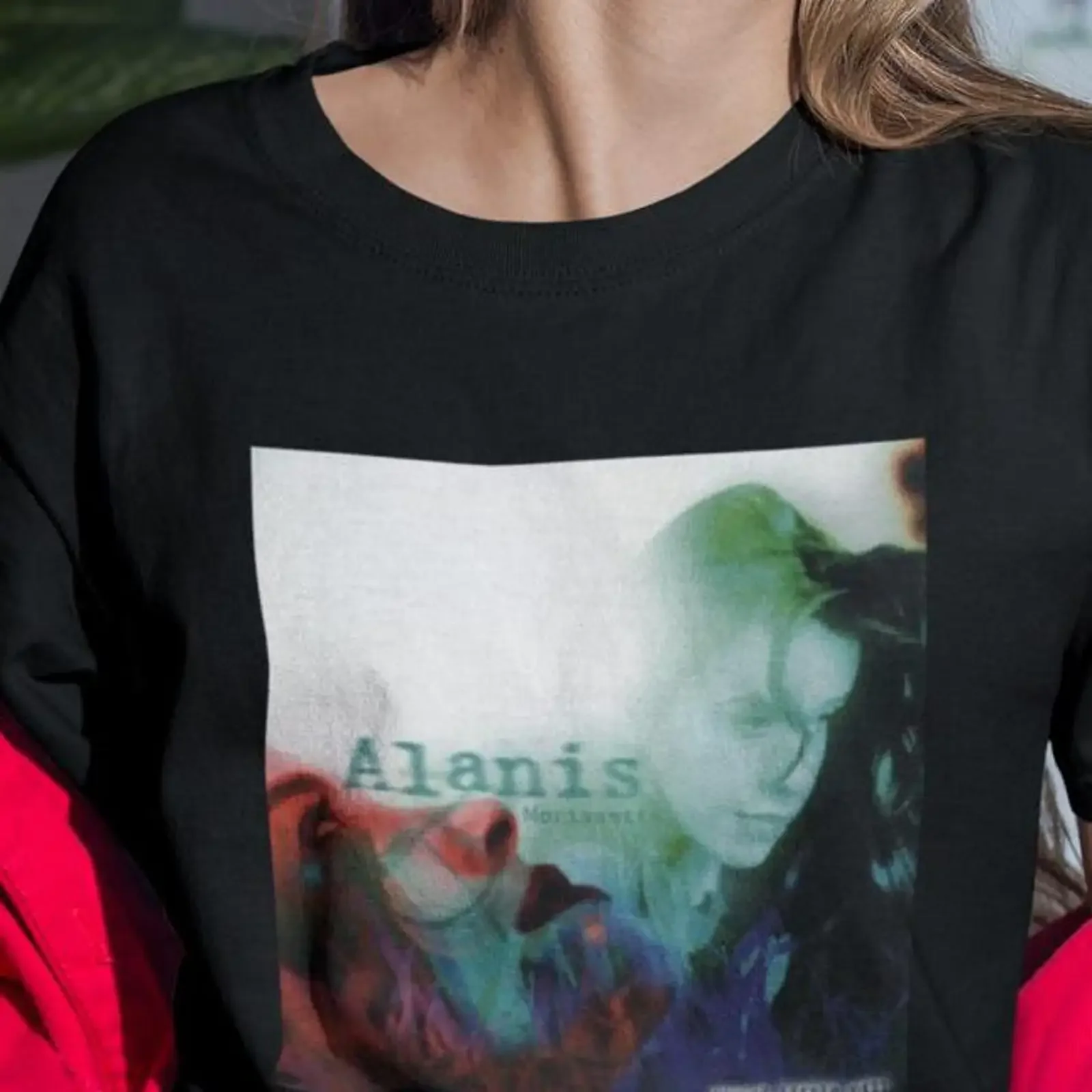 Alanis Morissette T shirt 1995 Jagged Little Pill Album Retro Band vintage Washed Versatile fashion Comfortable