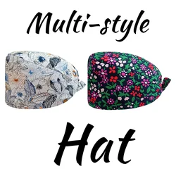 Cute and Pretty Printed Personalized Scrub Hats Medical ICU Surgical Nurses Cap Hospital Dentist Working Cap Pharmacy Hat
