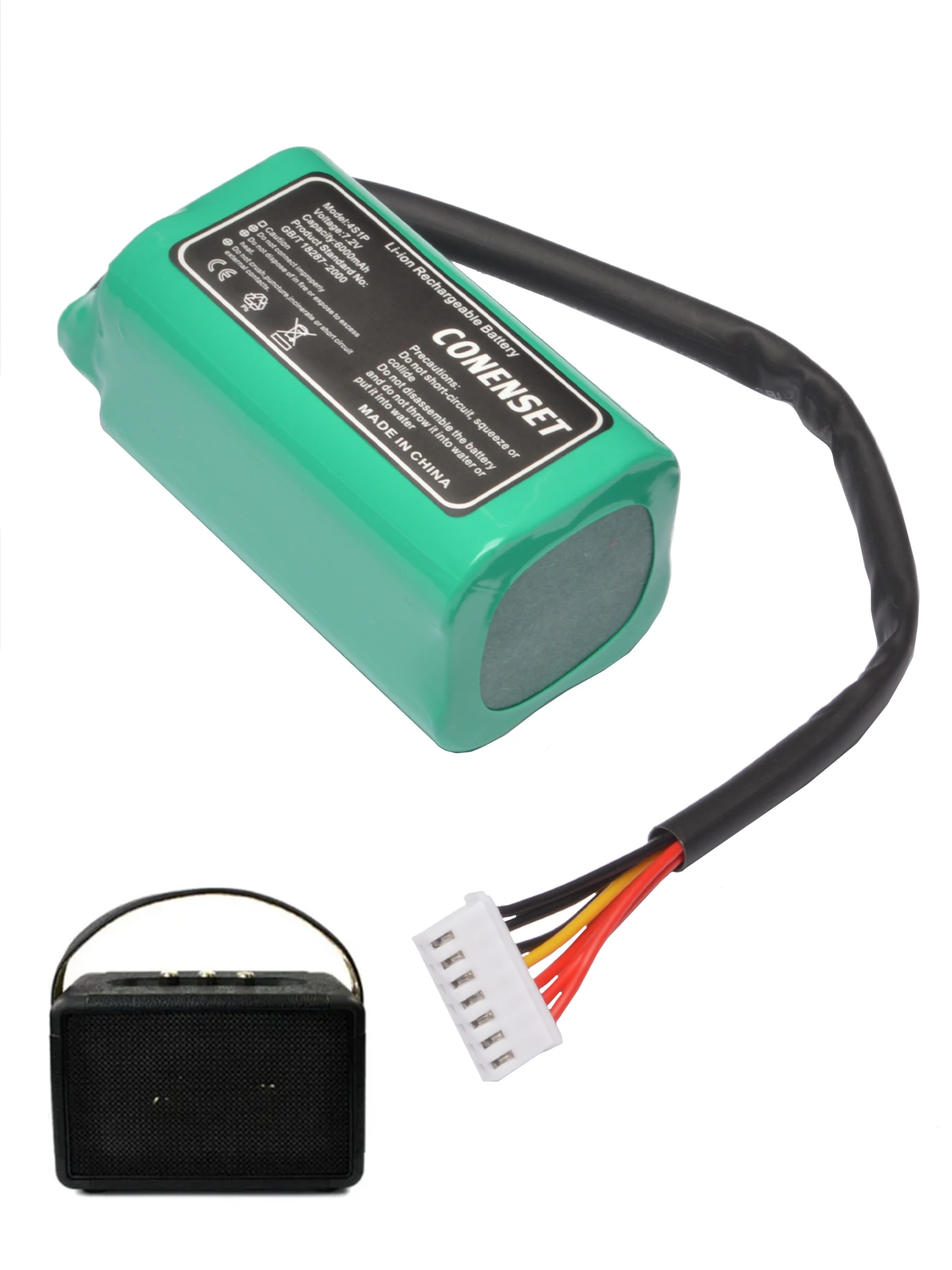 Bateria de alto-falante de substituição 7.2v 5200mah c196a1 para marshall kilburn ii v2 alto-falante sem fio bluetooth TF18650-3200-4S2PA
