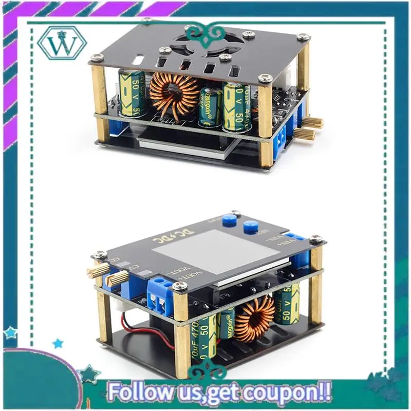 

Upgraded 1 Piece Automatic DC Boost Adjustable Power Supply Voltmeter CC CV 0.5-30V 3A 35W Without Fan