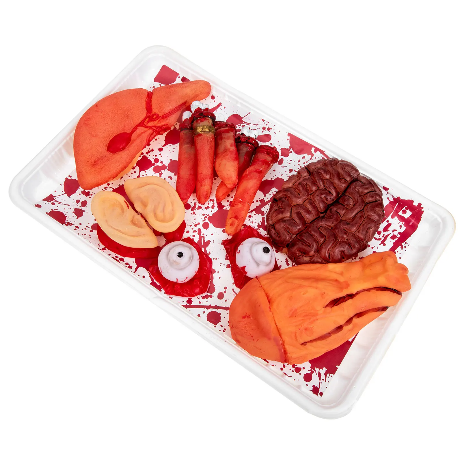 

1Set Halloween Broken Hand Plate Scary Human Body Parts Props Bloody Simulation Haunted House Decor Halloween Party Ornament