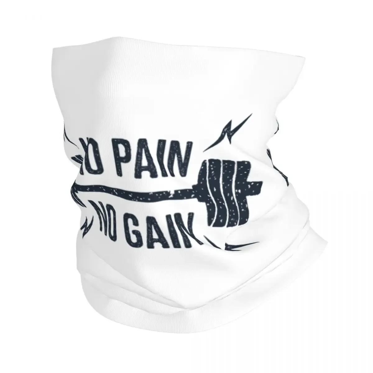 No Pain No Gain Gym Motivational Quote Bandana Neck Gaiter   Face Scarf Cover Bodybuilding Workout Headwear Tube Balaclava