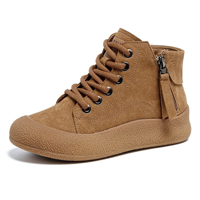 

CICIYANG Women's High-top Shoes 2025 Autumn and Winter New Lace-up Casual Plus-size Female Anti-slip Ankle Boots Booties