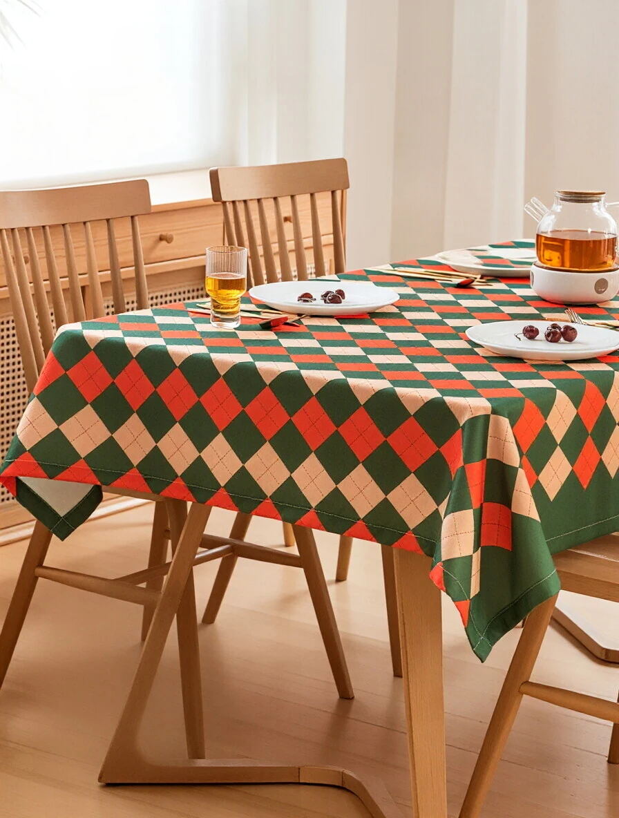 Decor Table Cloth For Dining Coffee Table Home Party Decoration aterproof Oilproof Heat Resistant Rectangle Tablecloth TPU