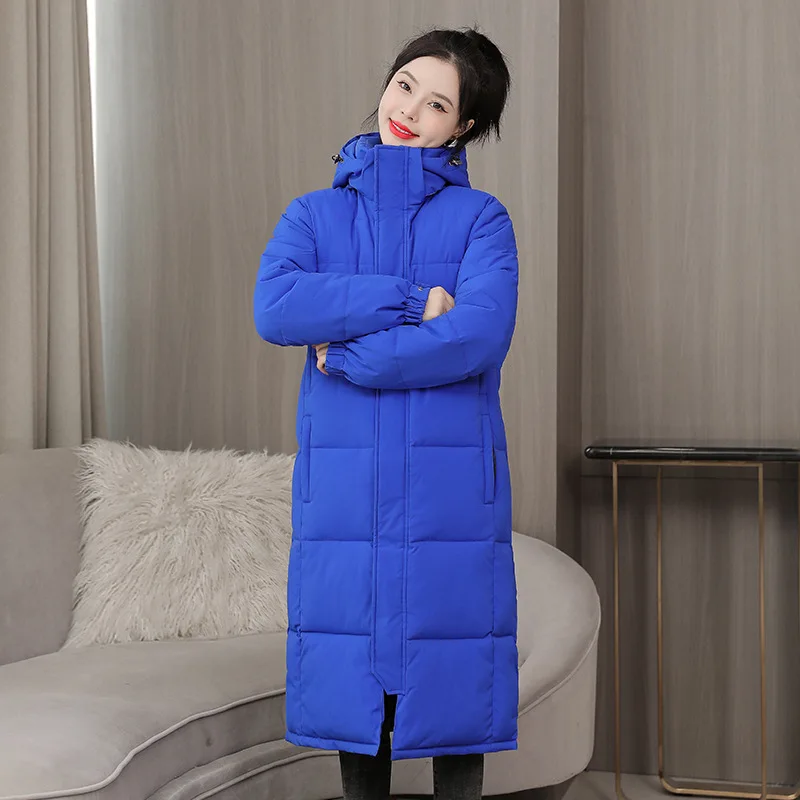 Winter Long Parkas Women Warm Hooded Cotton-padded Jacket Puffer Jacket Thick Pockets Long Sleeve Super Hot Coat Snowsuit New