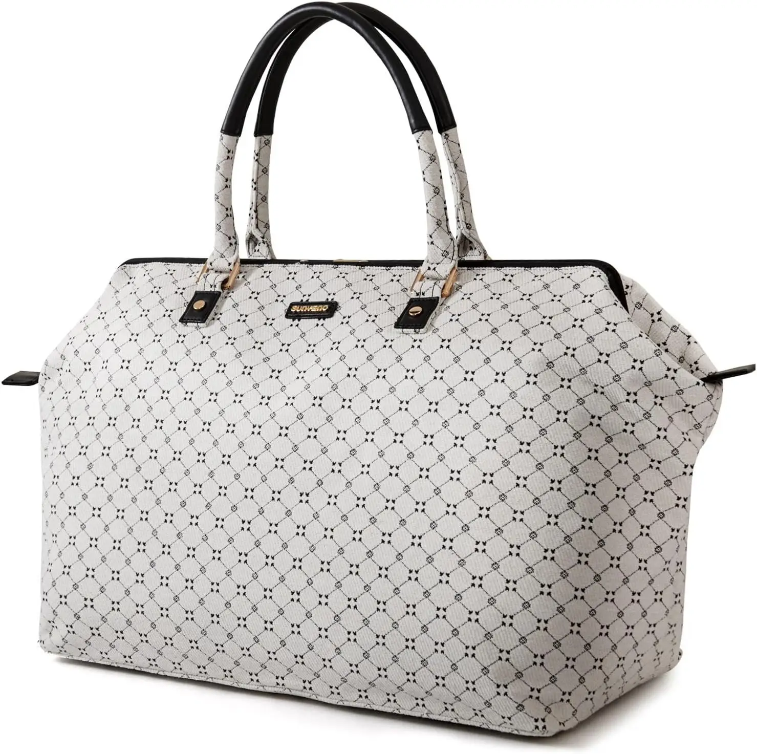 

SUNVENO Large Diaper Bag Tote, Mommy Weekender Travel Bag for Mom & Baby, with 2 Pouches, Changing Pad & Luggage Sleeve