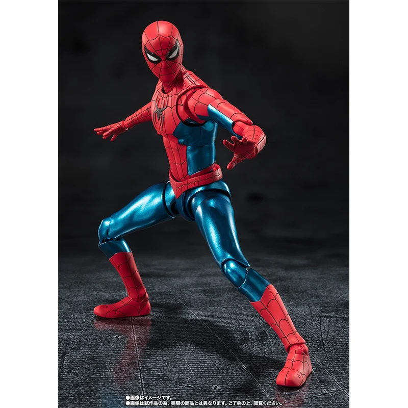 Bandai S.H.Figuarts Spider Man New Red & Blue Suit Spider Man No Way Home 16Cm Anime Original Action Figure Model Toy Gift