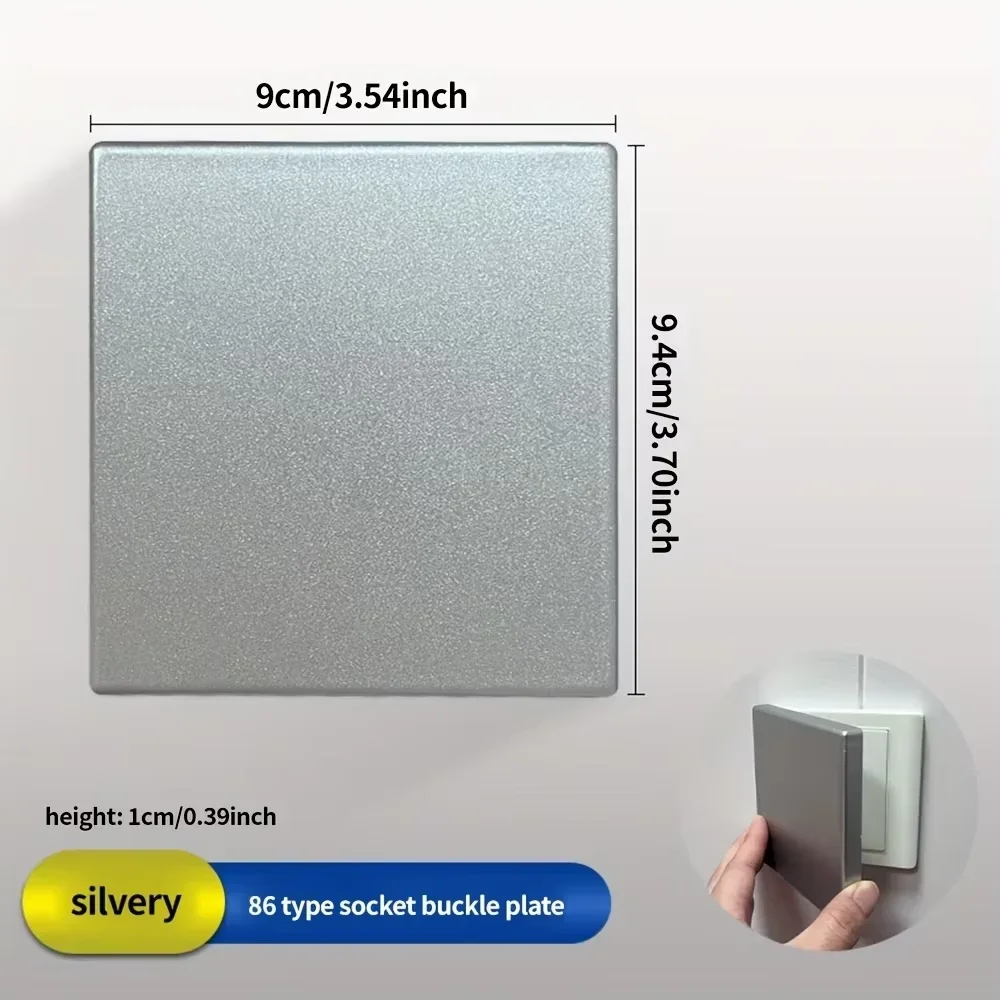 1PC Simple Blind Plate Cover, Square Blind Plate for Easy Use with Electrical Box Wall Outlet Covers, White Finish, Exposed Outl