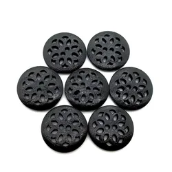 30PCS 25mm Dark Coffee Color Hollow Out 2-holes Round Wooden Buttons For Sewing Clothing Scrapbooking Crafts Home Decor QTG246