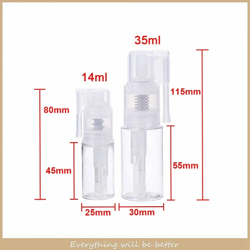 

14/35Ml Glitter Duster Refillable Bottles Travel Transparent Plastic Perfume Atomizer Empty Small Spray Bottle Toxic Free Safe