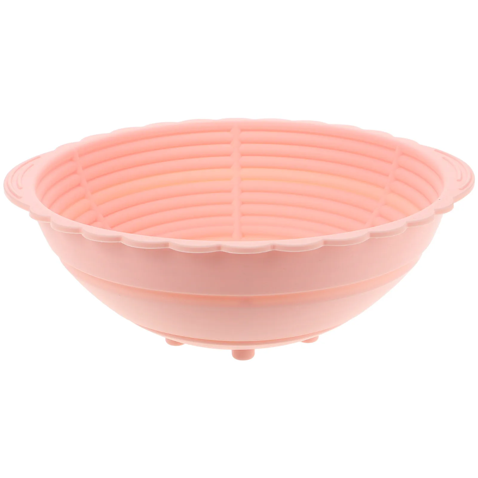 Foldable Large Capacity Silicone Banneton Basket Pink Round Bread Proofing Basket Sourdough Baking Supply Bread Baking Kit