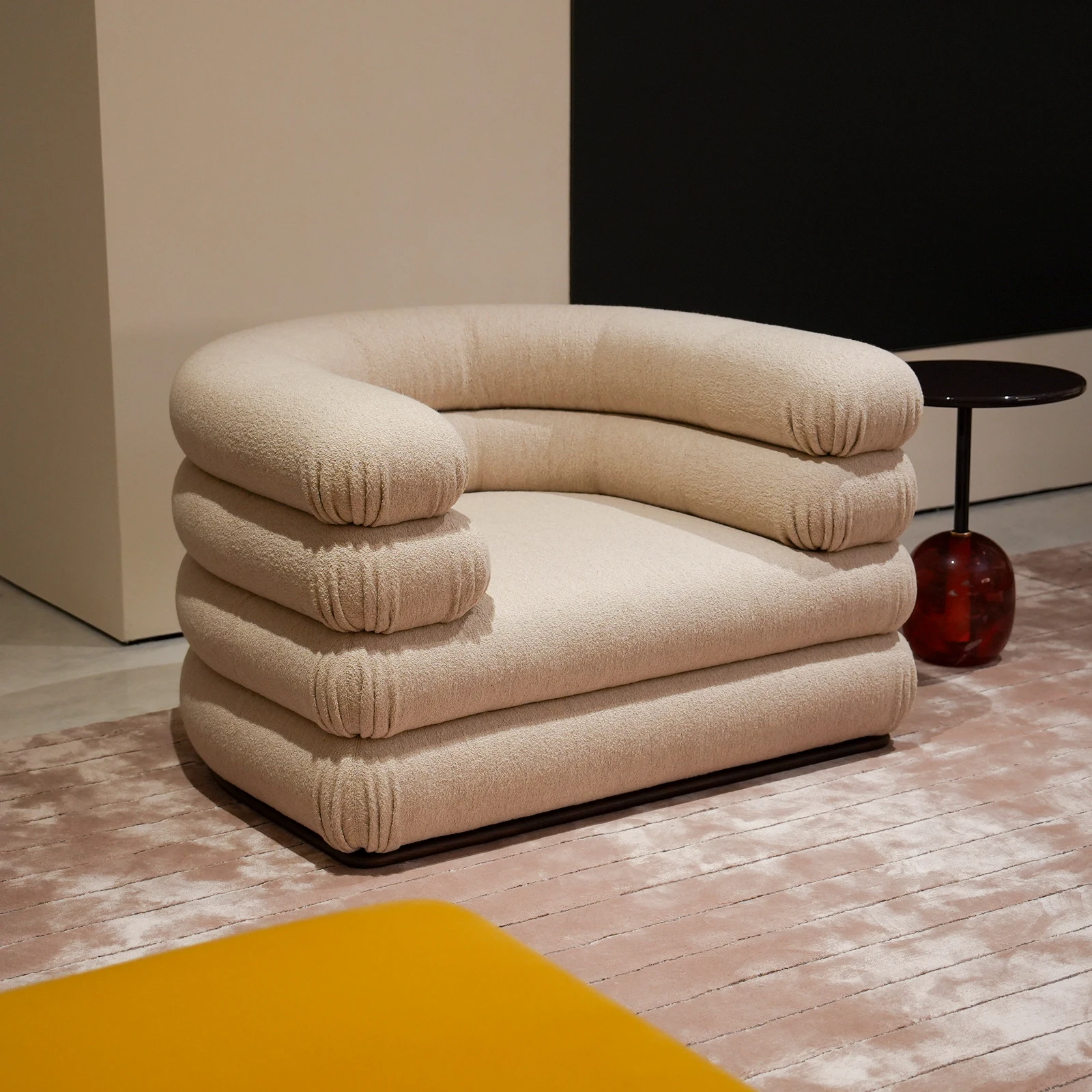 #Luxury Design Living Room Leisure Sofa Chair Light Luxury Villa Single Lounge Chair Sofa Velvet Fabric Modular Couch Sofa
