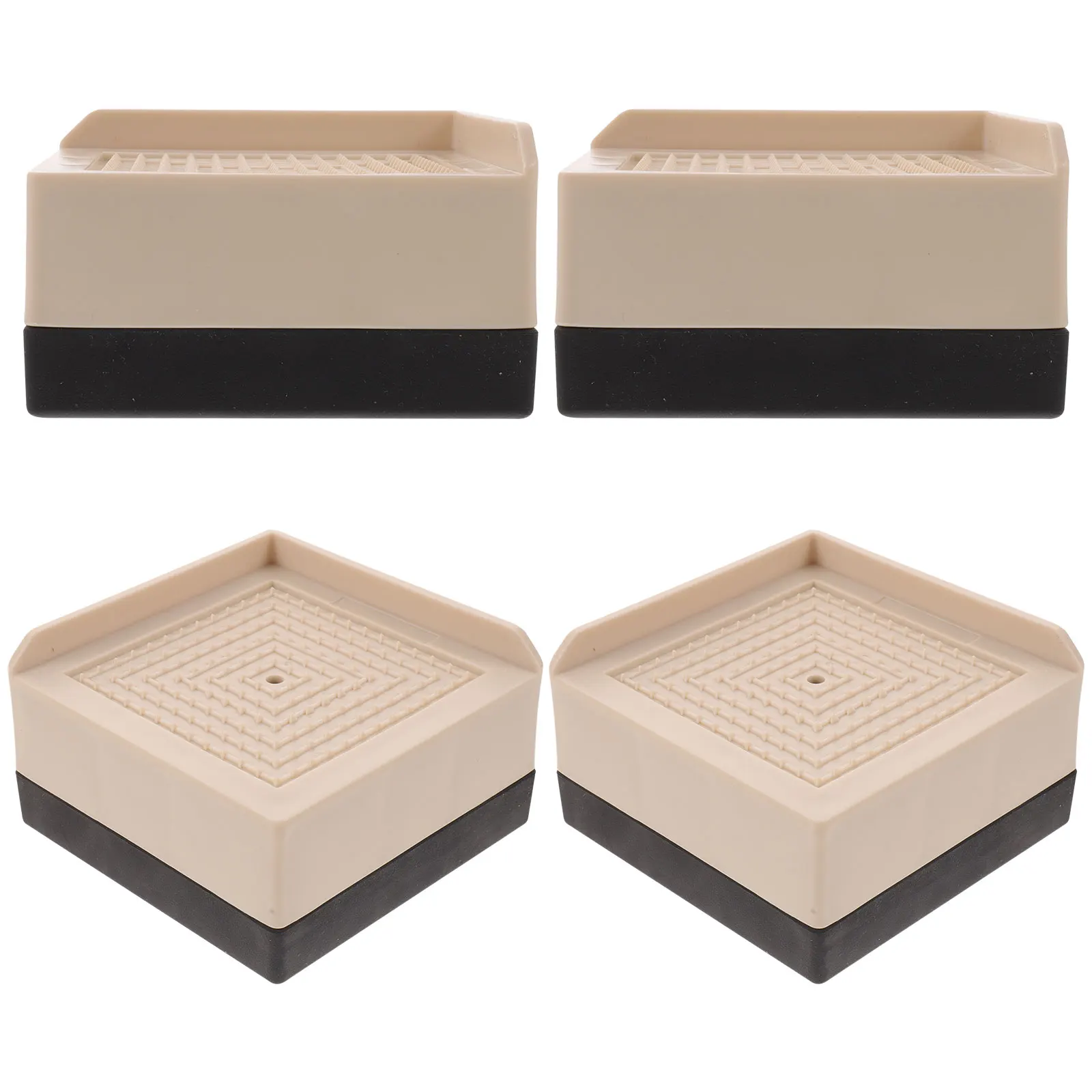 

4pcs Heavy Duty Bed Risers Furniture Lifter Desk Table Height Lifter Sturdy Couch Riser For Beds Sofas Cabinets Desks Strong