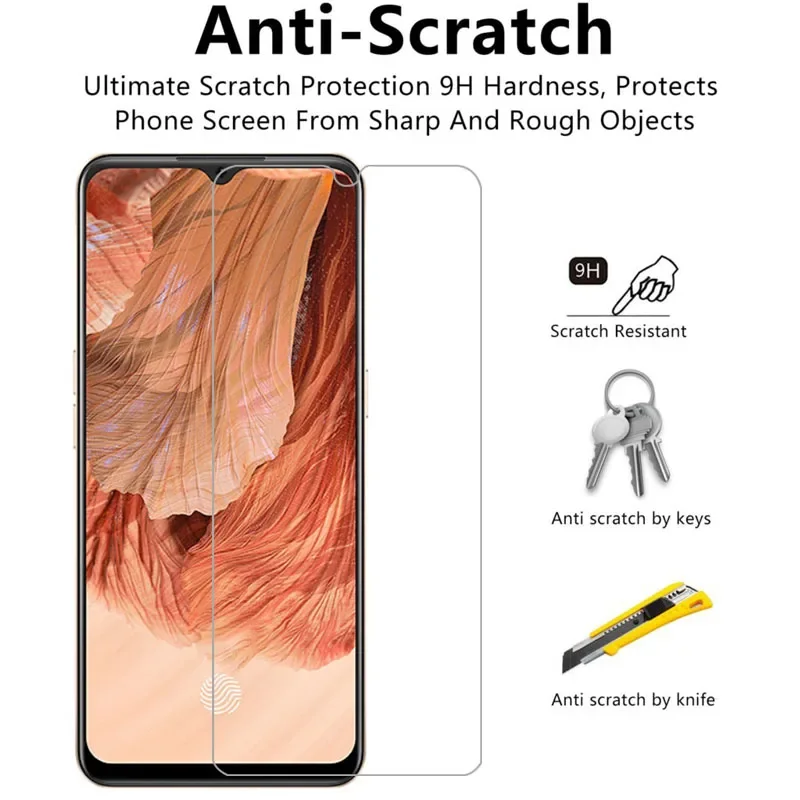 واقي شاشة من الزجاج المقسى لهاتف oppo f17 على oppo f17 f 17 17f 6.44 طبقة أمان opp Opp op