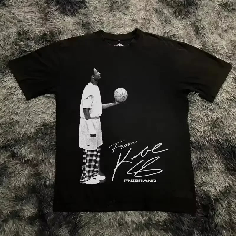 Summer Cotton T-shirt Street Wear Basketball Kobe Bryant Graphic Print T-shirt Top Men's T-shirt for Both Men and Women