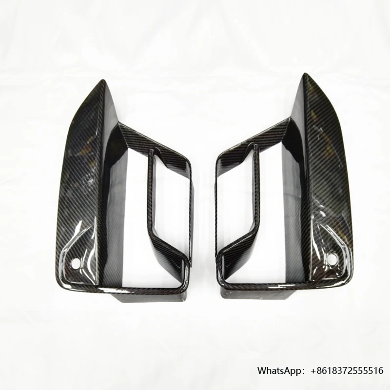 

daHigh Quality Dry Carbon Fog Lamp Frame Decorative Panel Suitable for M5 F90 LCI Front Bumper Vent Decorative Panel