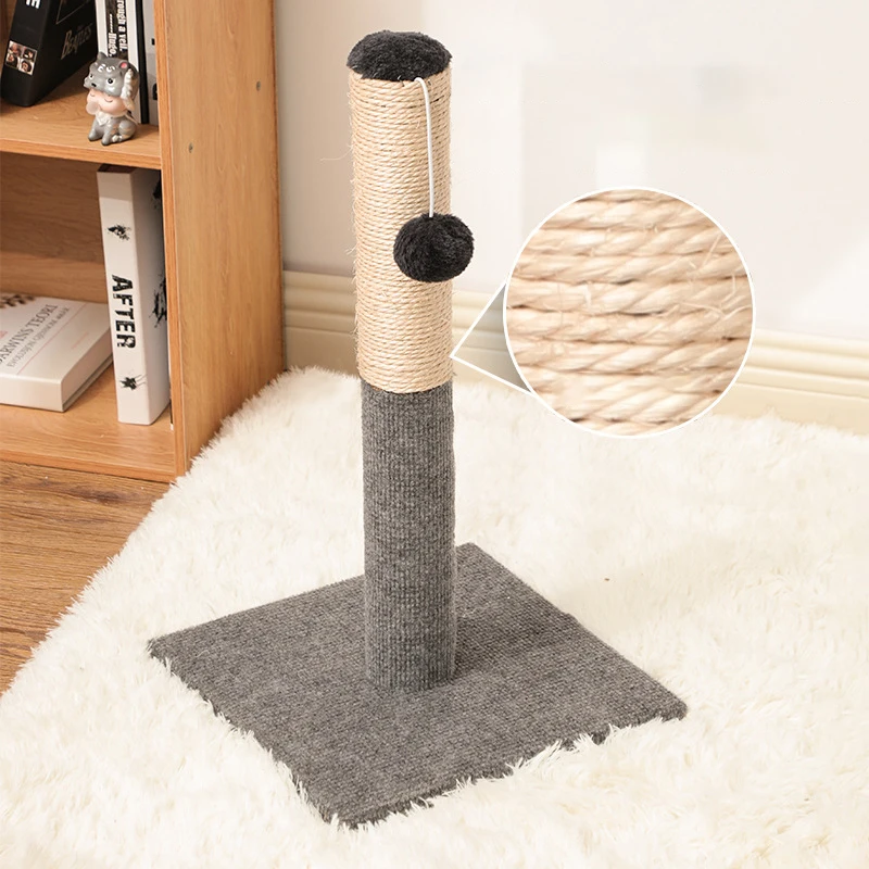 tiragraffi-per-gatti-in-sisal-naturale-staccabile-con-palla-di-peluche-resistente-all'usura-stabile-semplice-torre-per-alberi-per-gatti-rascadores-para-gatos