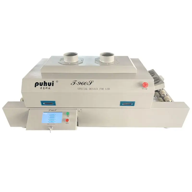 PUHUI T960S LCD Touch Screen SMT Reflow Oven SMT Pick Infrared And Hot Air Soldering Machine For PCB Reflow
