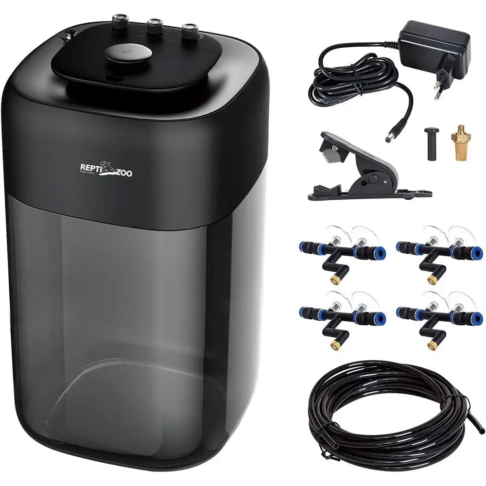 

10L High-Quality Silent Misting System for Reptile & Amphibian Terrariums with 4 Nozzles