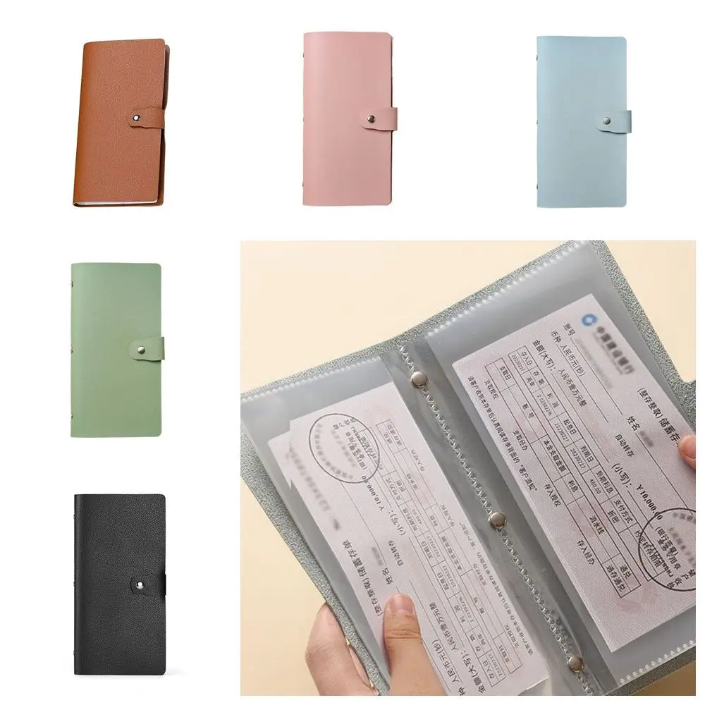 Fun Money Savings Challenge Binder PU สีทึบ Savings Challenges Book Clear Easy Cash Budget Notebook Money Notebook