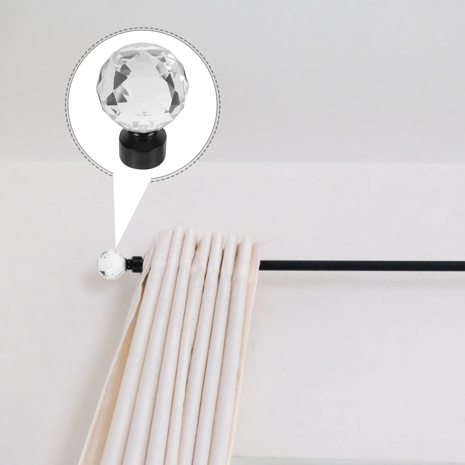 

Curtain Rod Ends Iron Black Retro Style Decorative Head Plug For Bedroom Dorm Apartment Curtain Accessories Fittings