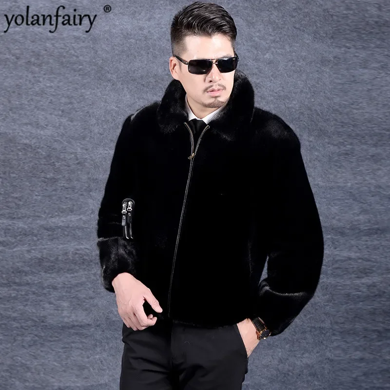 

Real Fur Coat 2020 Real Mink Fur Coat Winter Jacket Men Real Shearling Warm Outwear for Mens Clothing Veste Homme DZ5207 YY996