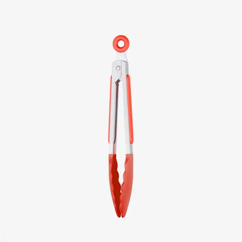 CHCH Non-Slip Food Tongs Set-3 Sizes 7/9/12 Inch Kitchen Barbecue Bread Clips For Cooking Grilling Baking